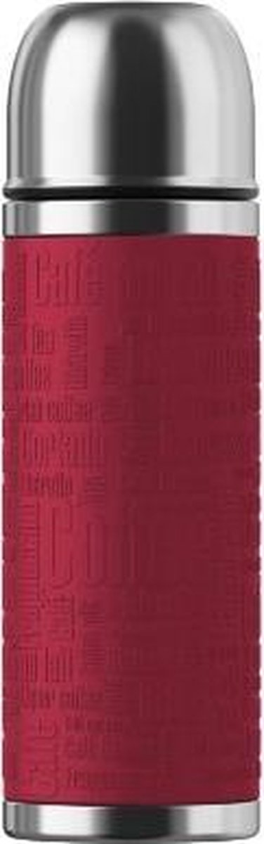 SENATOR isoleerfles. Safe Loc. 0.5 L RVS. siliconen sleeve/rood