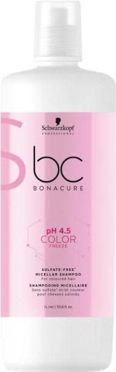 MULTI BUNDEL 2 stuks Schwarzkopf Bc Color Freeze Sulfate Free Micellar Shampoo 1000ml