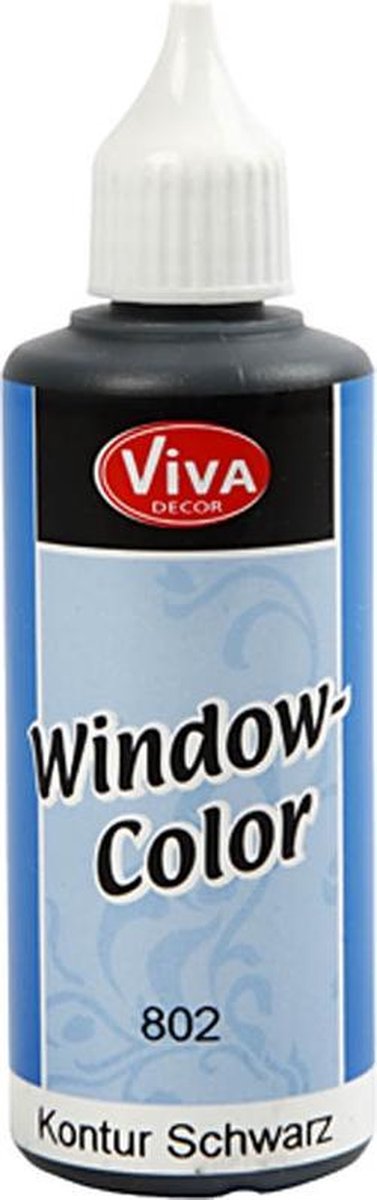 Window Color Contour Zwart 80 ml