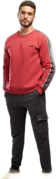 Embrator mannen Joggingpak rood/donker grijs maat M