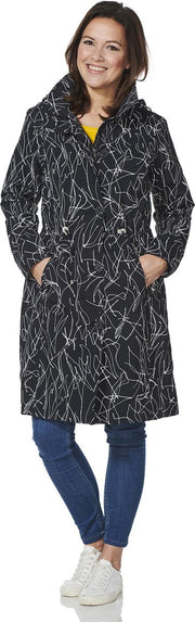 Coat Berbel black/off white-L