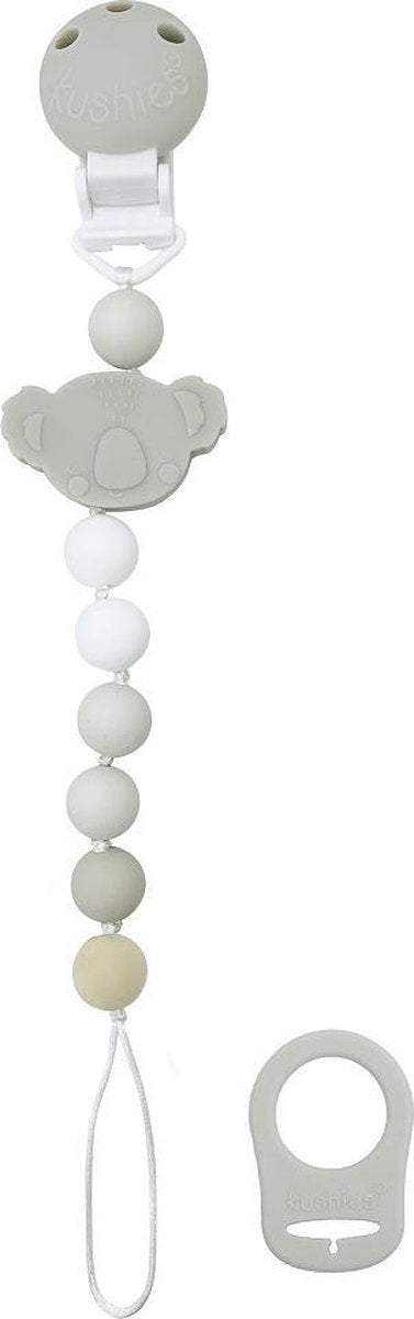 Kushies - Speenkoord - Speenketting - Meisjes - Beer - Grijs