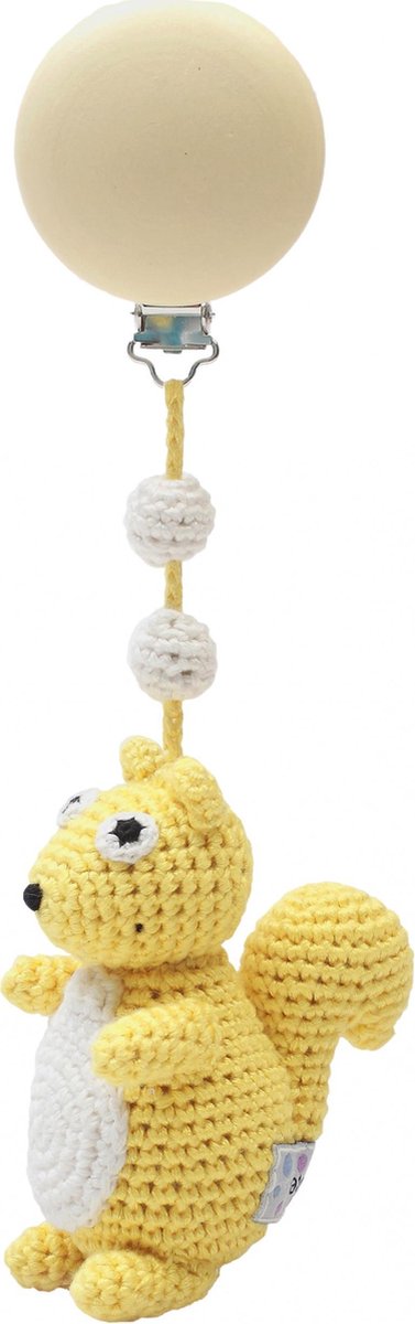Naturezoo Kinderwagenhanger Eekhoorn 20 Cm Geel