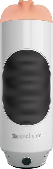 Pipedream Extreme Vibrerende Masturbator Mega Grip Pussy (wit)