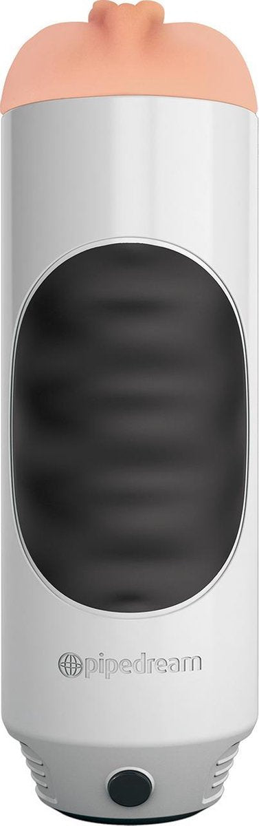 Pipedream Extreme Vibrerende Masturbator Mega Grip Pussy (wit)