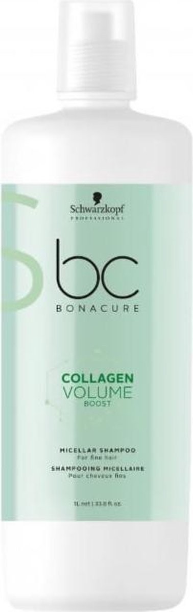 MULTIBUNDEL 4 stuks Schwarzkopf Bc Collagen Volume Micellar Shampoo 1000ml