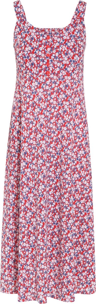 Cassis - Lange jurk met bloemenprint - Rood