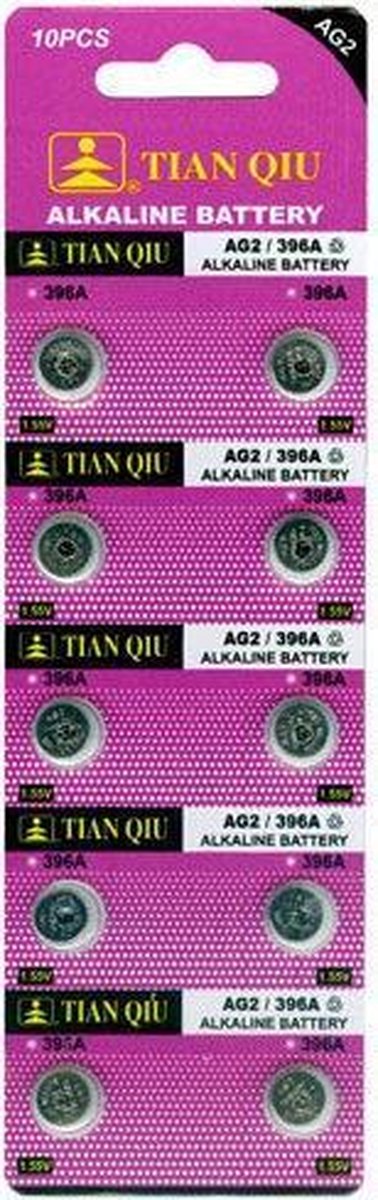 "Strip 10 Stuks AG2 Batterijen ( Ook bekend als: AG2