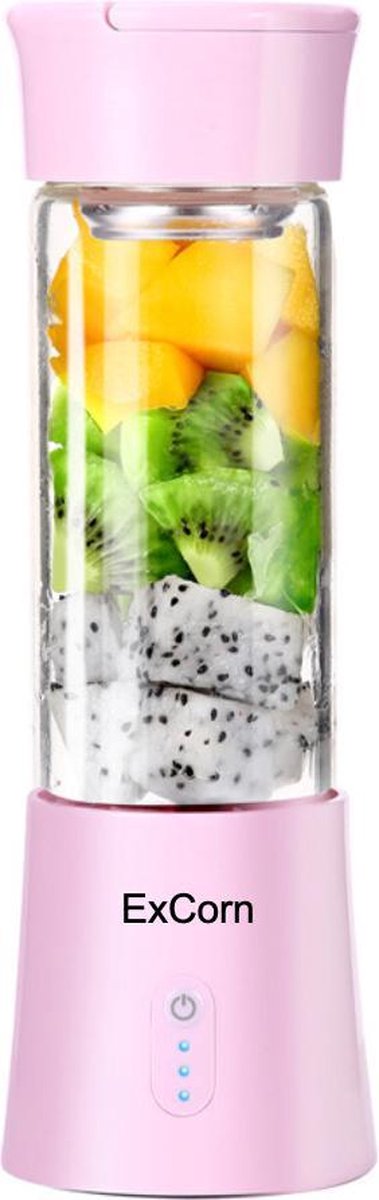 ExCorn Smoothie Maker T8 – Blender To Go – Draagbare Blender – Portable Blender – Draadloos – USB Oplaadbaar – Blender Smoothie – Mini Blender