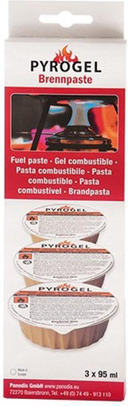 Pyrogel Brandpasta - Set van 3x 95 gram (kuipjes) - o.a. voor Fondue