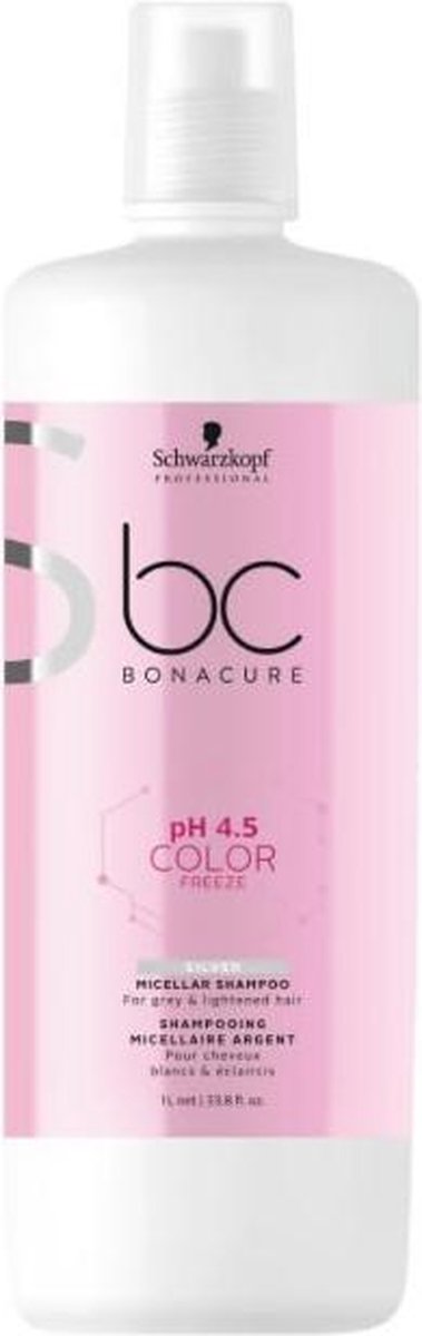 MULTI BUNDEL 4 stuks Schwarzkopf Professional BC Color Freeze Silver Micellar Shampoo 1000ml