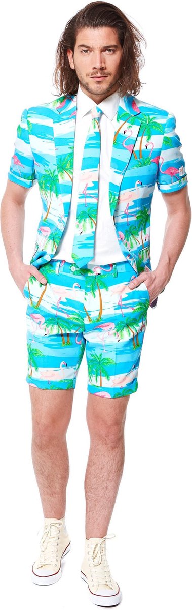 OppoSuits Flaminguy - Mannen Zomer Kostuum - Gekleurd - Feest - Maat 50