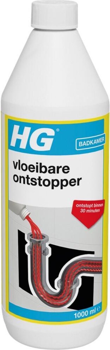 Hg Ontstopper Vloeibaar 1 liter Voordeelverpakking 6 consumentenverpakkingen