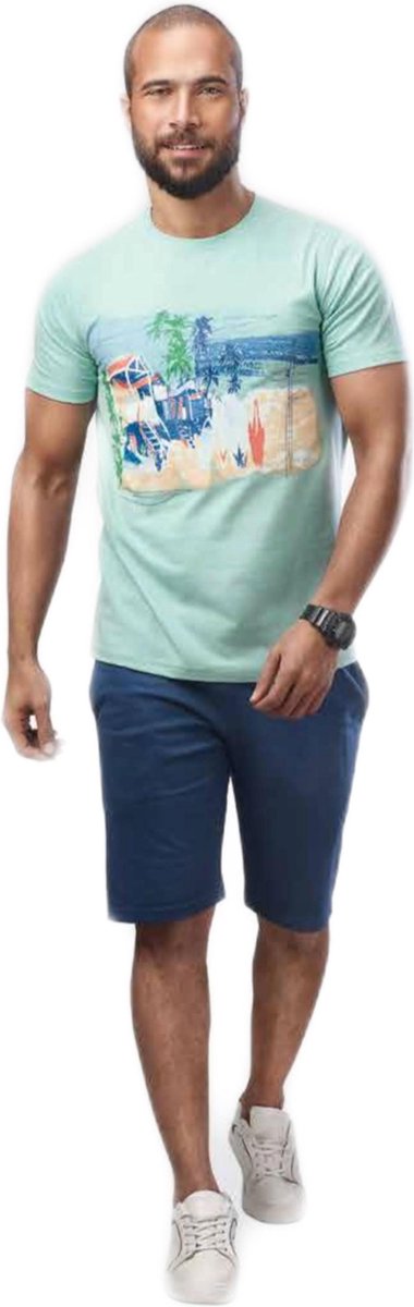 Embrator mannen Huispak / Zomerset / Shortama mint-blauw maat M