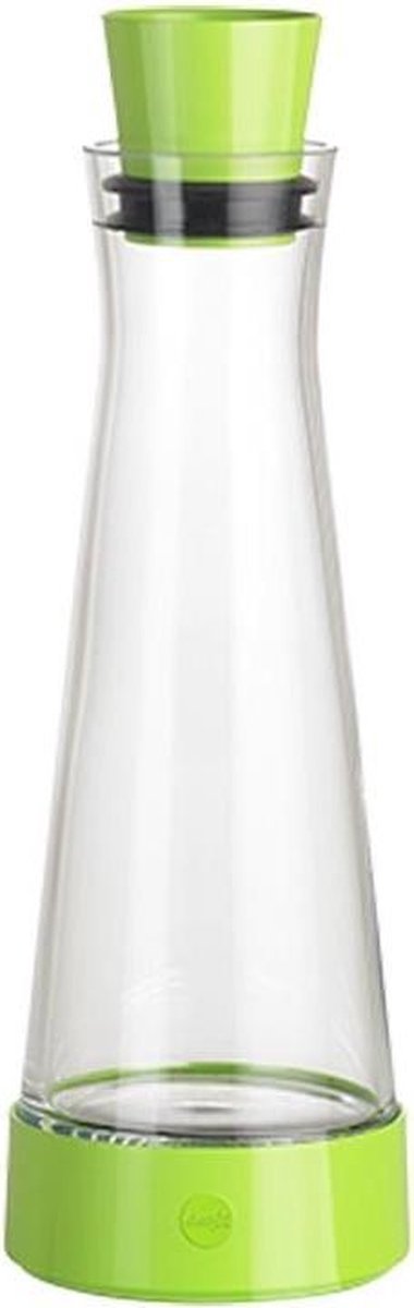 FLOW SLIM FRIENDS karaf met koelelement. 1.0 L. glas/lichtgroen