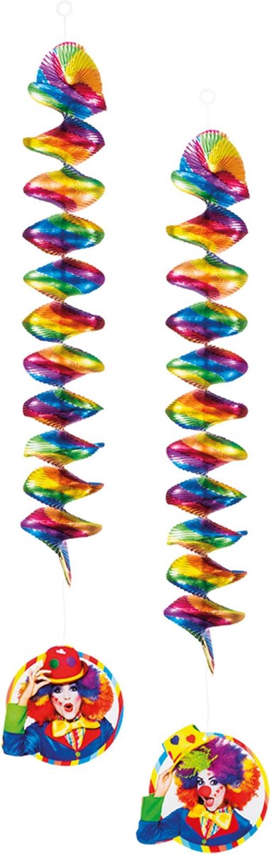 2 clown plafonddecoraties - Feestdecoratievoorwerp