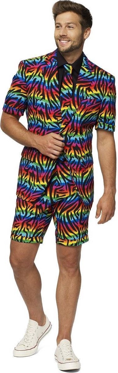 Verkleedpak Zomer Wild Rainbow Heren Polyester Mt 54
