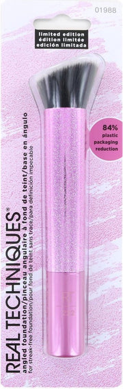 Real Techniques Pretty In Pink Angled Foundation Brush - Limited Edition