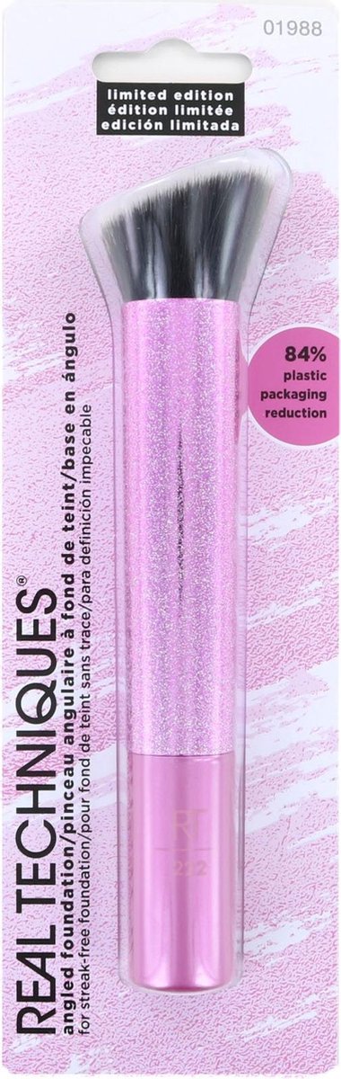 Real Techniques Pretty In Pink Angled Foundation Brush - Limited Edition