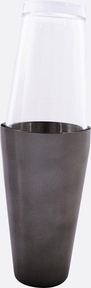 Point-Virgule - Boston shaker - RVS en glas - Metallic zwart - 750ml