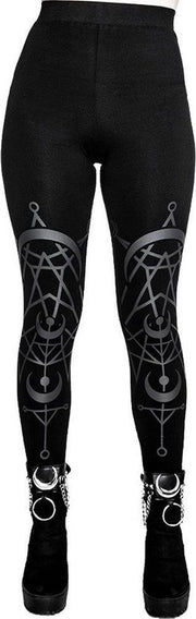 Restyle Legging -XXL- Twin Moon Zwart