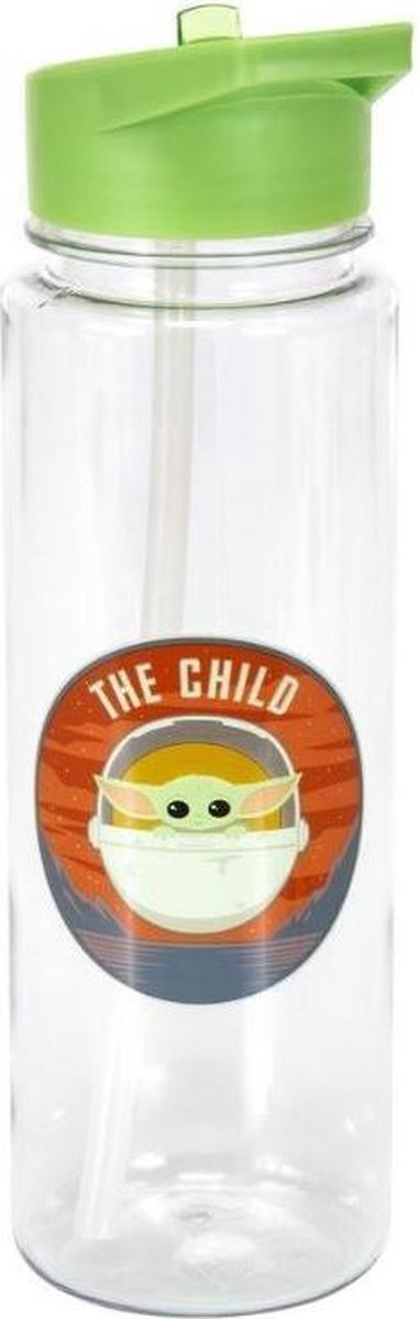 Paladone Drinkfles The Mandalorian 650 Ml Transparant/groen