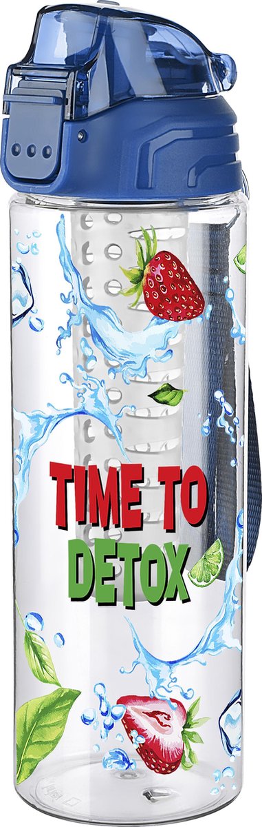Titiz Waterfles - Drinkfles  - Fruitfilter - Sportfles - Anti Lek - 700ml - Blauw