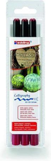 Edding - Kalligrafeer marker e-1255 - karmijn set (3 stiften)