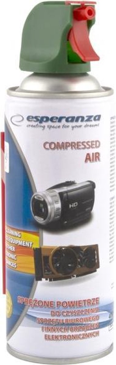 Esperanza Perslucht 400ML Compressed Air Duster Spuitbus met Spraykop