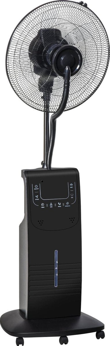 Nancy's New Haven Statiefventilator  - Mistventilator - LED-Paneel - 3 Snelheden - Staal - Zwart - 44