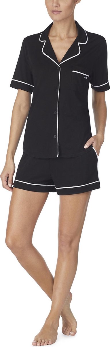 DKNY - NEW SIGNATURE S/S TOP & BOXER SET - Zwart - Vrouwen - Maat L