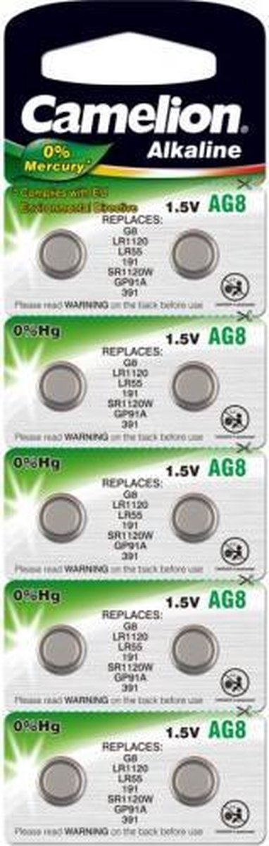 Camelion Alkaline knoopcelbatterij AG8 / LR55