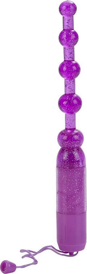 Waterproof Vibrating Pleasure Beads™ - Purple - Anal - Butt Plugs & Anal Dildos