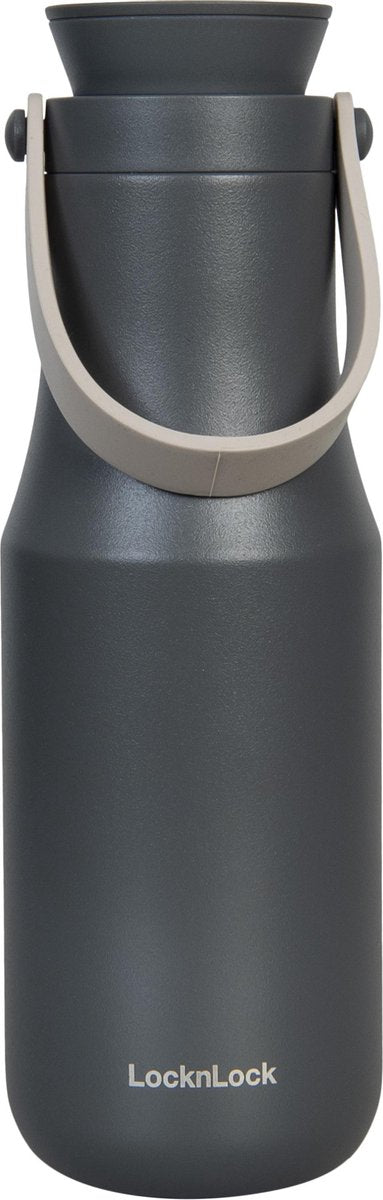 Lock&Lock RVS Thermosfles | Isoleerfles | Veldfles | Drinkfles – 470 ml - Grijs