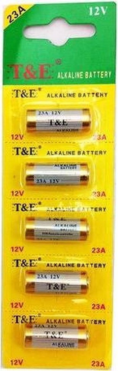 Strip 5 Stuks 23A 12 Volt Batterijen