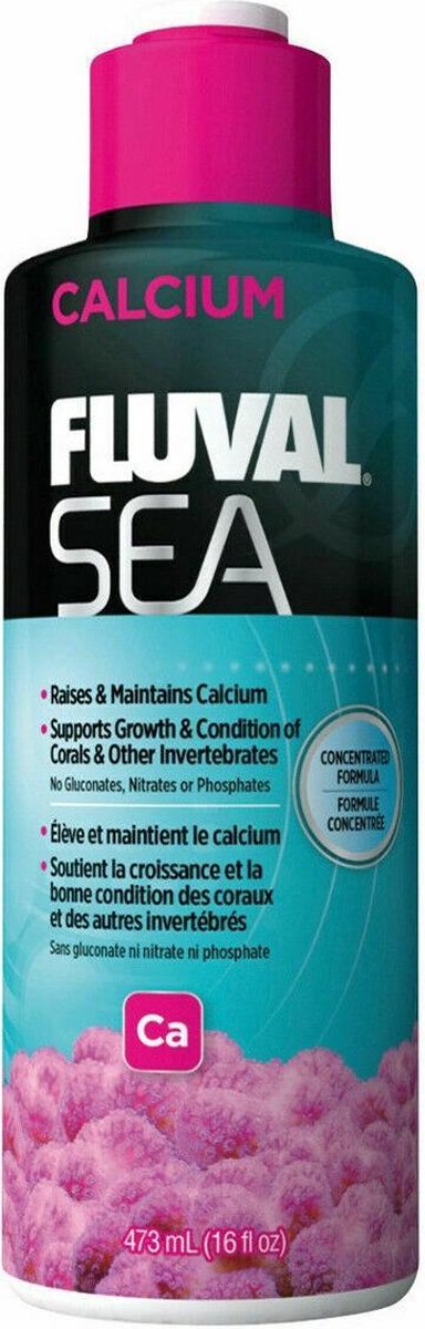 Fluval Sea Calcium Supplement 473 ml Marine Fish Tank Reef Supports Coral Growth