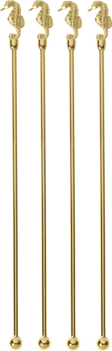 Paderno Cocktail Lepels BAR Zeepaard Goud 20 cm - 4 Stuks