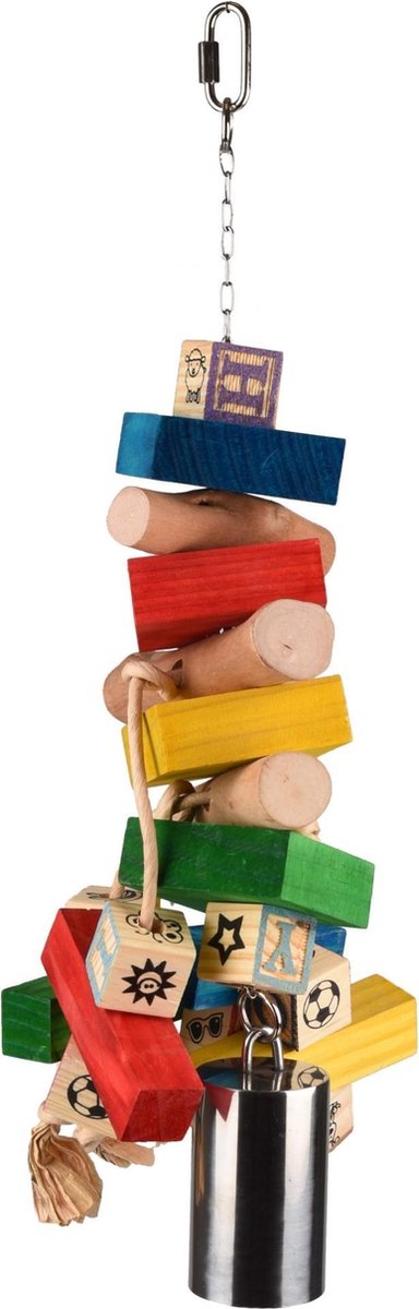 Vogelspeelgoed rainbow bell multi 52 cm Flamingo
