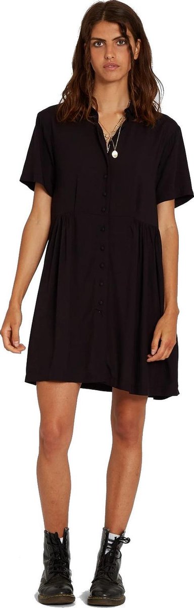 Volcom Thats My Type Ss Dress Blk Xs