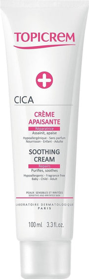 Topicrem Skin Care Cica Soothing Cream Creme Geirriteerde Huid 100ml
