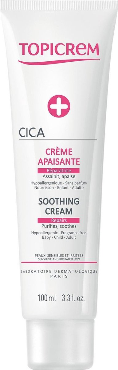 Topicrem Skin Care Cica Soothing Cream Creme Geirriteerde Huid 100ml