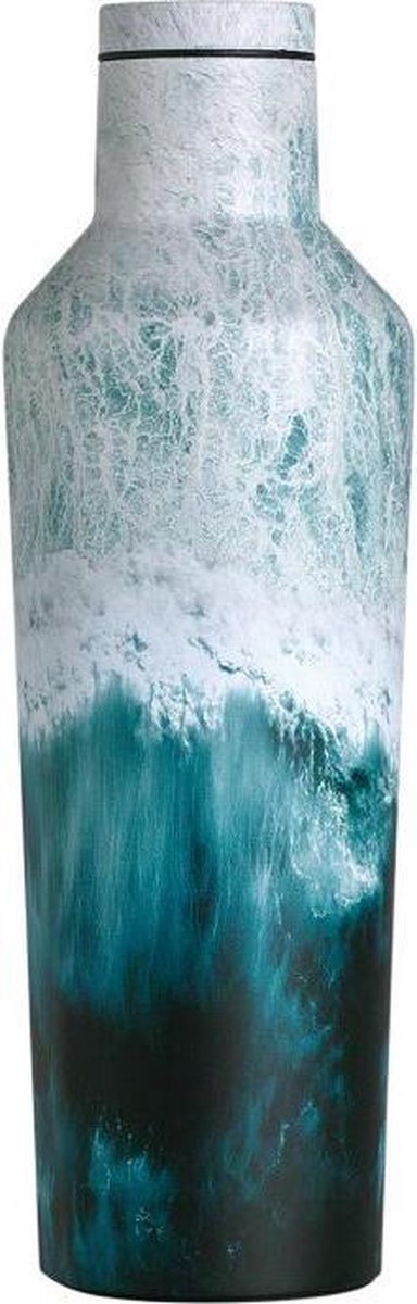 Corkcicle Canteen - 475ml 16oz. Corey Wilson - Big Wave Waterfles en Thermosfles - 3wandig - 25uur koud en 12uur warm - meerkleurig - BPA vrij - grote opening voor ijsklontjes