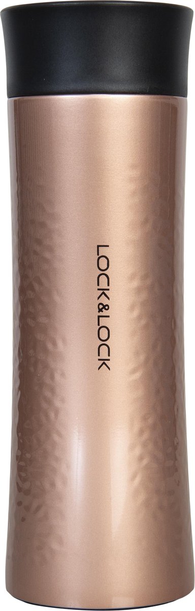 Lock&Lock RVS Thermosfles | Isoleerfles - 400 ml - Koper/Roze