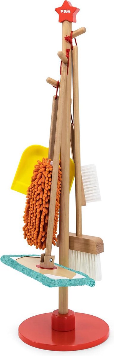 Viga Toys Houten Speelgoed Schoonmaak Set