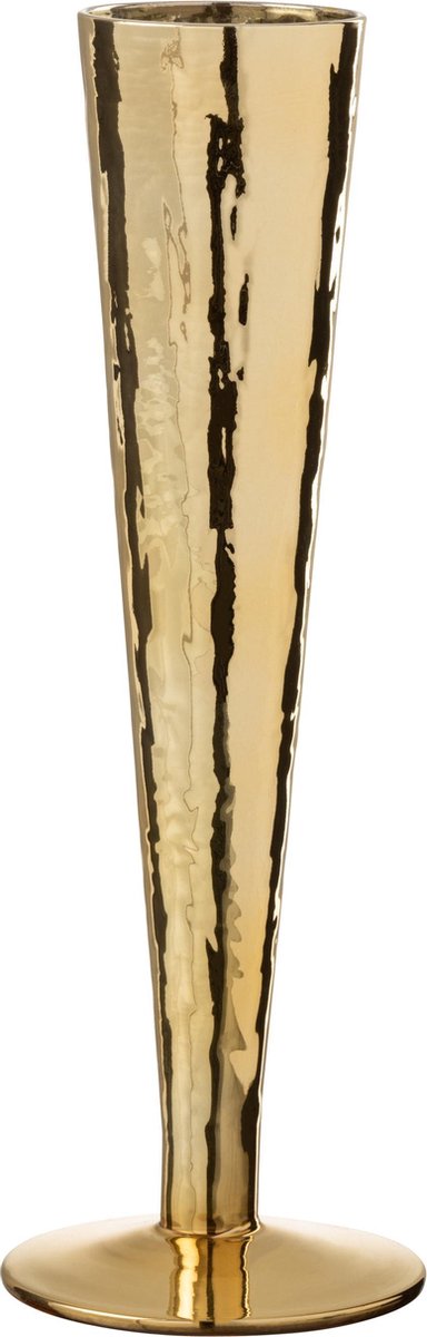 J-Line Champagneglas Oneffen Glas Goud