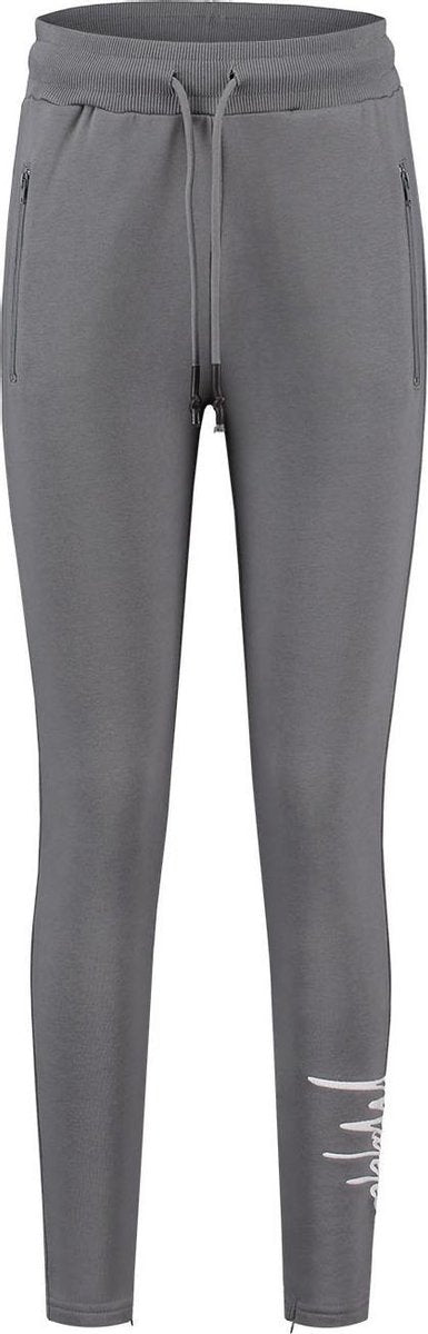 Malelions Women Signature Trackpants - Matt Grey/White