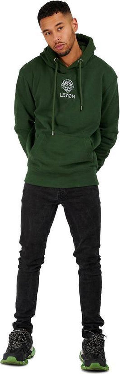 Leyon Hoodie Donkergroen maat M