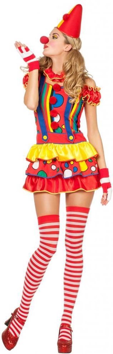 Sexy clownsjurkje bubbles - Maatkeuze: Maat 36