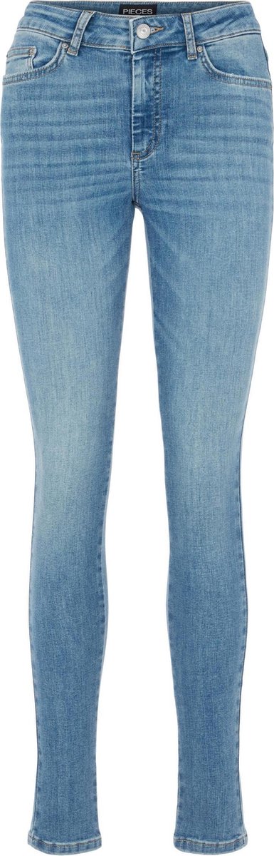 Pieces Dames 17113470 DELLY SKN MW LB124-BA/NOOS BC light blue denim Jeans - Maat  XS x L32