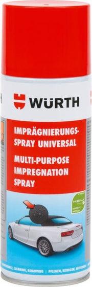 wurth IMPREGNEERSPRAY UNIVERSEEL - textiel reiniger - textielreiniger - cabriodak reiniger - cabrio dak reiniger